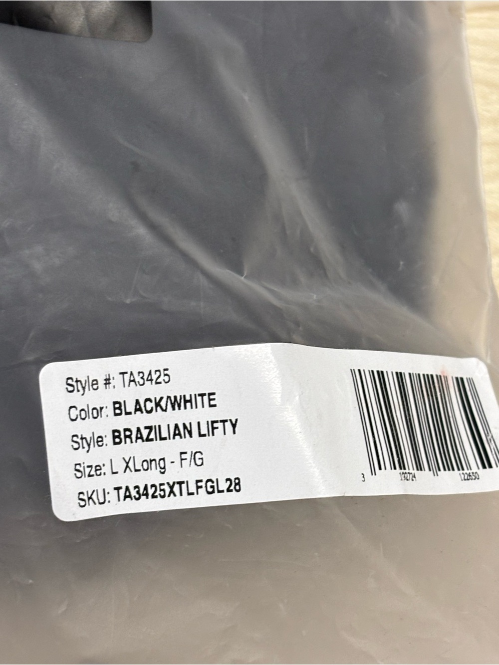 TA3 Lifty Contour Shapewear One Piece Swimsuit, Black/White - Large XLong - Picture 6 of 8